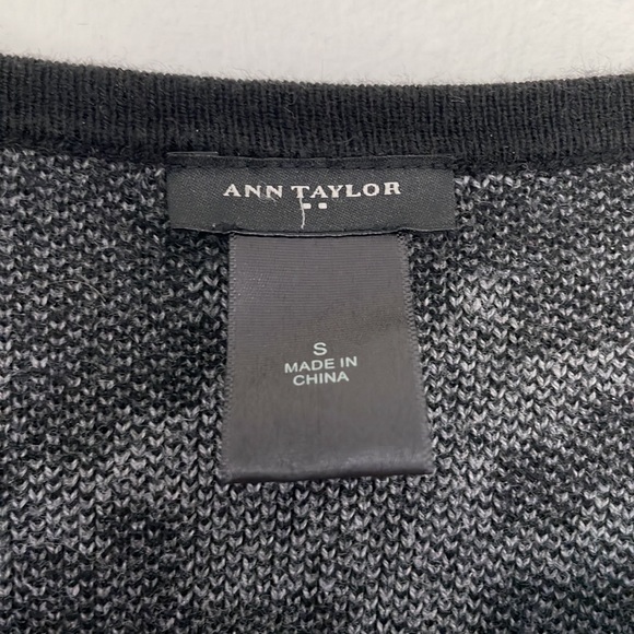ANN TAYLOR long sweater S black and grey - Picture 2 of 5